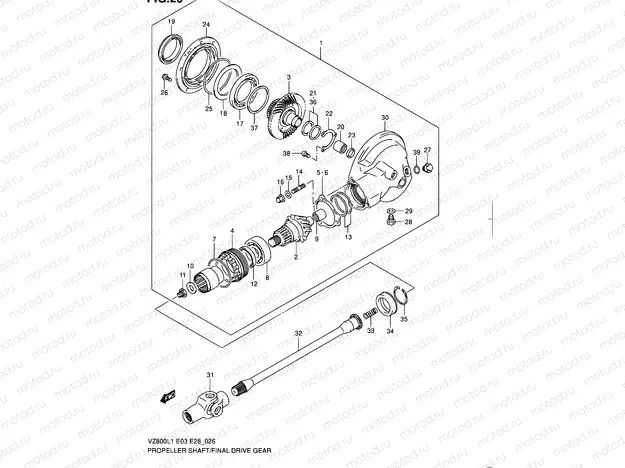 26 - PROPELLER SHAFT - FINAL DRIVE GEAR