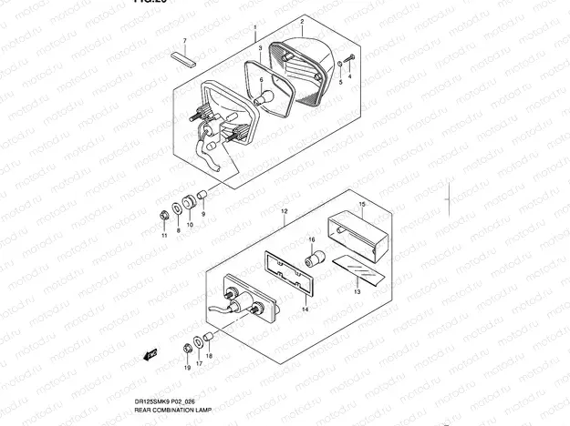 26 - REAR COMBINATION  LAMP