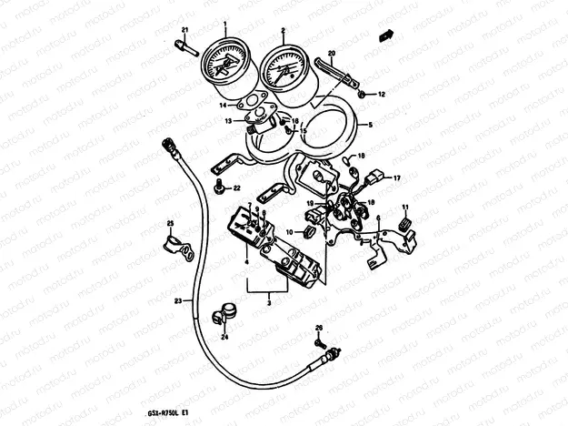 26 - SPEEDOMETER (MODEL J/K)