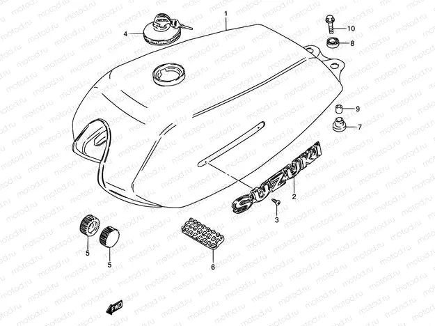 26A - FUEL TANK (MODEL T P09)
