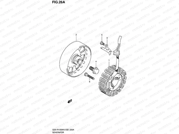 26A - GENERATOR (GSX-R1000U2K5 E19)