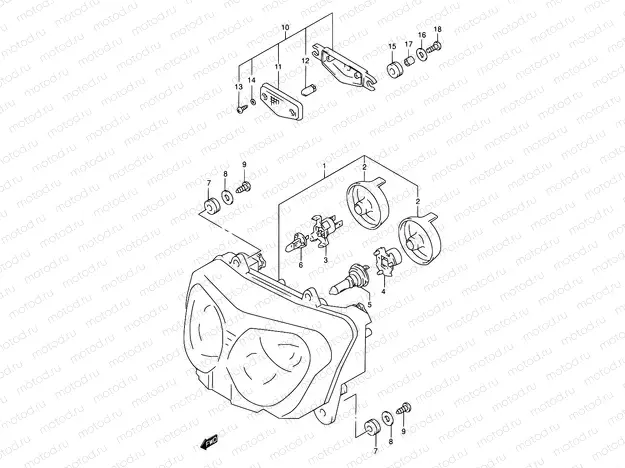26A - HEADLAMP (MODEL W/X/Y/K1/K2 E04,E17,E18,E22,E25,E34)
