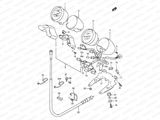 26A - SPEEDOMETER (MODEL T/V/W/X)