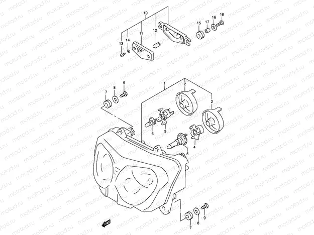 26B - HEADLAMP (MODEL K3 E02,E19)