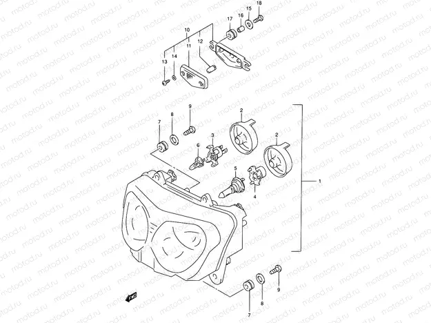 26B - HEADLAMP (MODEL K3 E02,E19,P37)