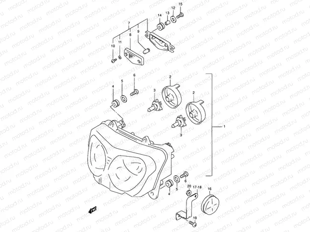 26C - HEADLAMP (MODEL K3 E24)