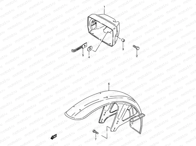 27 - HEADLAMP HOUSING - FRONT FENDER