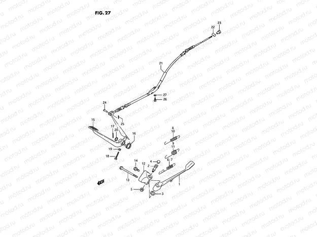 27 - PROP STAND - REAR BRAKE
