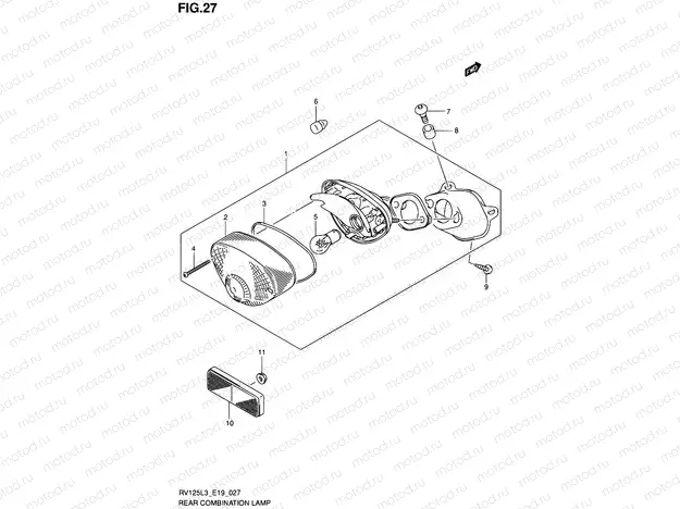 27 - REAR COMBINATION LAMP
