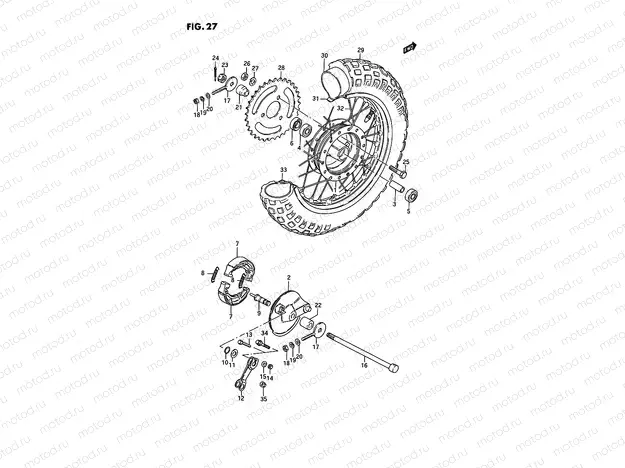 27 - REAR WHEEL