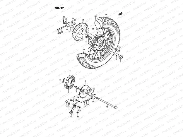 27 - REAR WHEEL