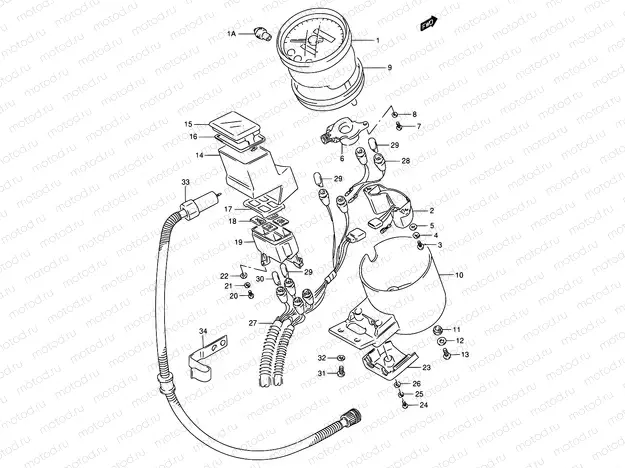 27 - SPEEDOMETER (MODEL N/P/R/S)