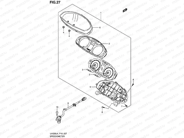 27 - SPEEDOMETER (UH200AL4 P19)