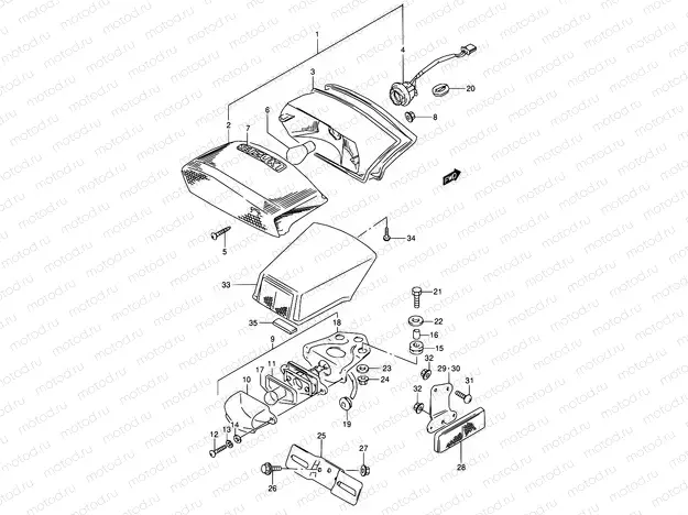 27 - TAIL LAMP (MODEL J/K/L/M/N)