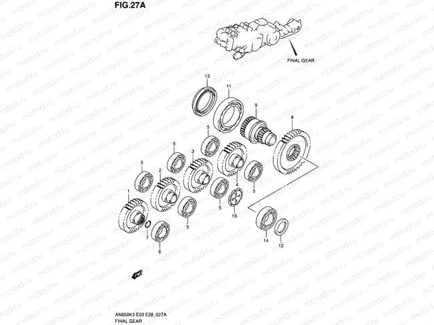 27A - FINAL GEAR (MODEL K5)