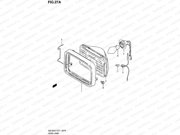 27A - HEADLAMP (GS125SX/SUX)