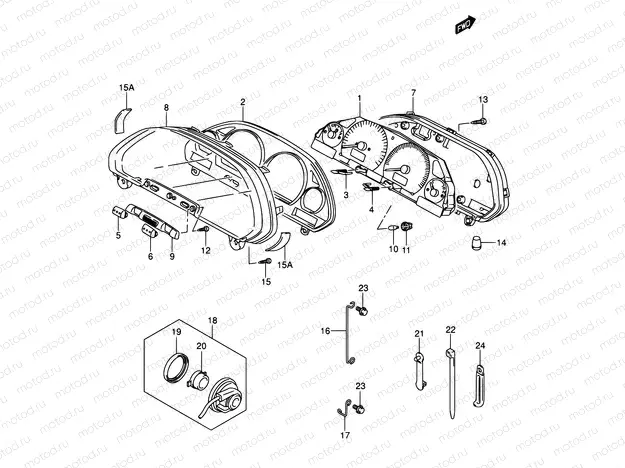 27B - SPEEDOMETER (MODEL K5/K6 E02,E19,E38,IMOBI)