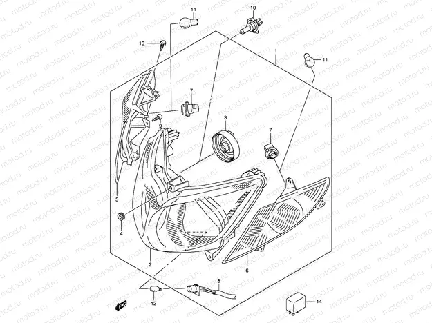 28 - FRONT COMBINATION LAMP (MODEL K3/K4 E02,E19,E71)