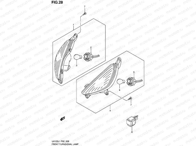 28 - FRONT TURNSIGNAL LAMP