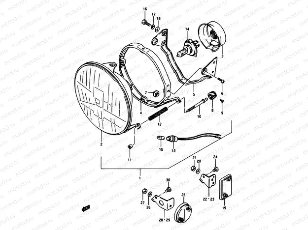 28 - HEADLAMP (GSC1100ESE/EFE/ESF/EFF/ESG/EFG,GS1150ESF/EEF/EFG)