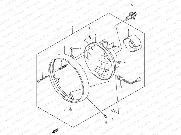 28 - HEADLAMP (GSF1200K1/K2/K3/K4/ZK4/K5/ZK5)