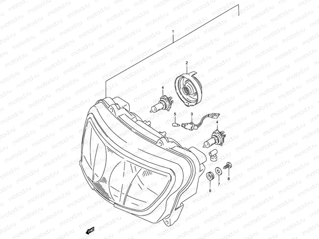 28 - HEADLAMP (MODEL T/V E02,E24)