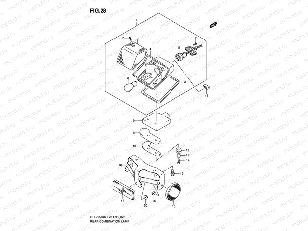 28 - REAR COMBINATION LAMP