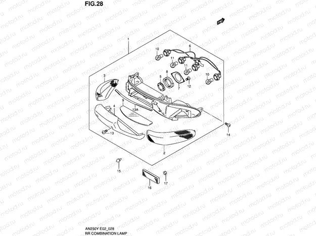 28 - REAR COMBINATION LAMP (MODEL W/X/Y)