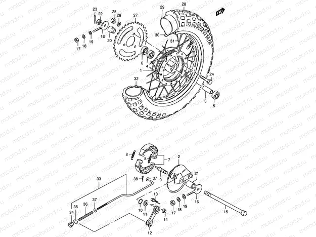 28 - REAR WHEEL