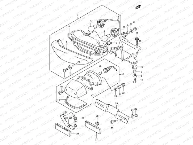28 - TAIL LAMP (MODEL V)