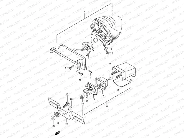 28 - TAIL LAMP (MODEL W/X/Y/K1/K2)
