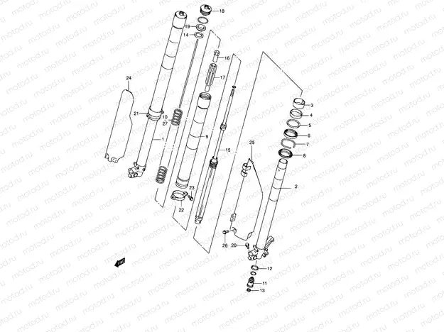 28A - FRONT DAMPER (MODEL K2)