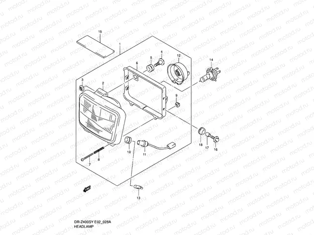 28A - HEADLAMP (MODEL K2/K3/K4)