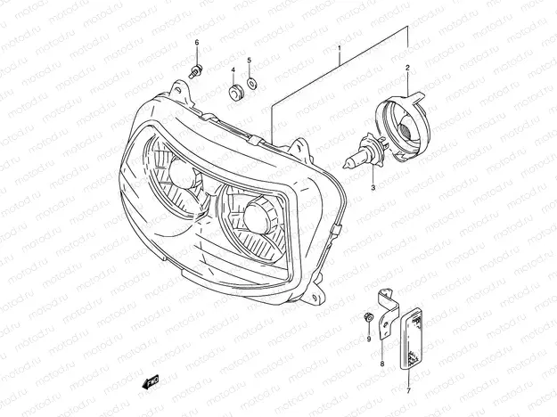 28A - HEADLAMP (MODEL S/T/V/W)