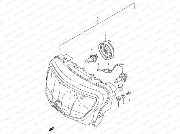 28A - HEADLAMP (MODEL W/X E02,E24)