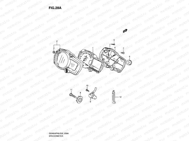 28A - SPEEDOMETER (GSX650FA/FUA)