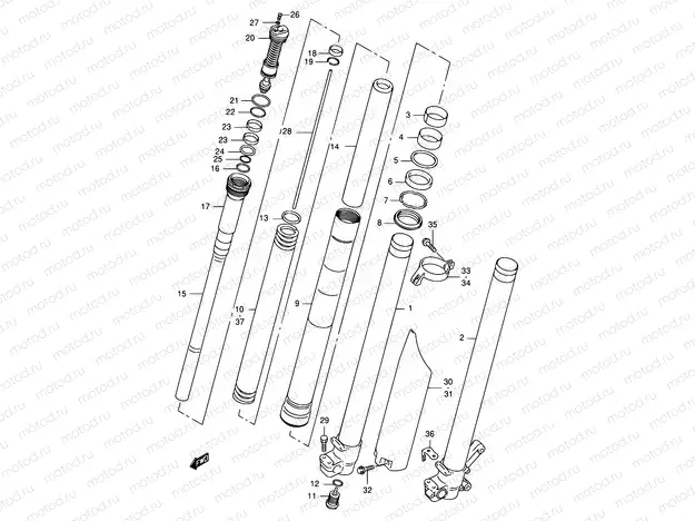 28C - FRONT DAMPER (MODEL X)