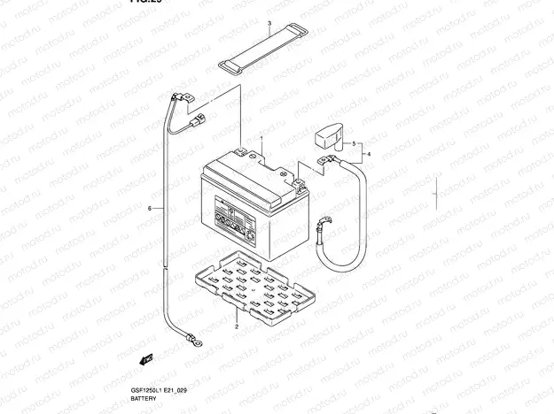 29 - BATTERY (GSF1250L1 E21)