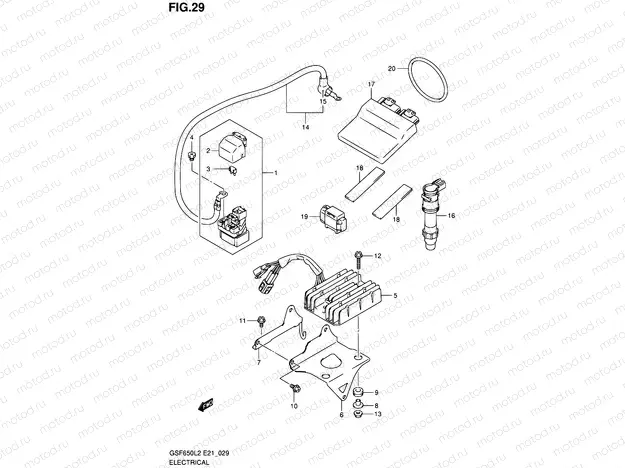 29 - ELECTRICAL (GSF650UAL2 E21)