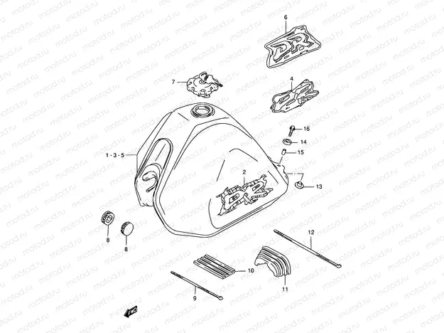 29 - FUEL TANK (MODEL R/S/T)