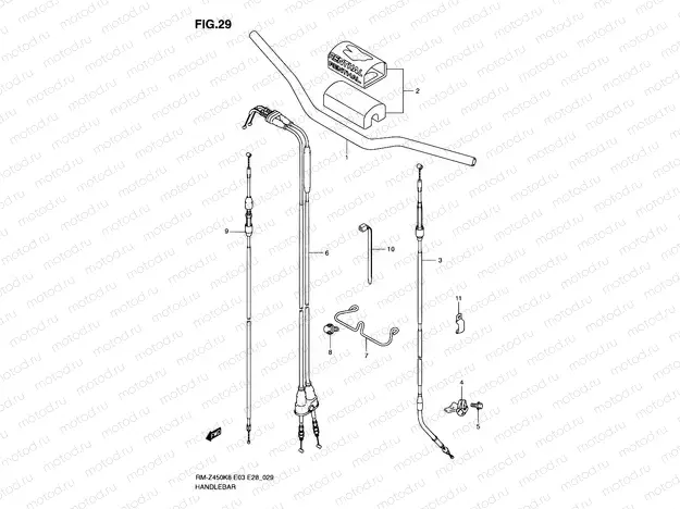 29 - HANDLEBAR (RM-Z450K8/K9/L0)