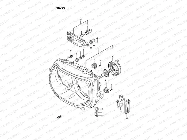 29 - HEADLAMP (MODEL N/P)