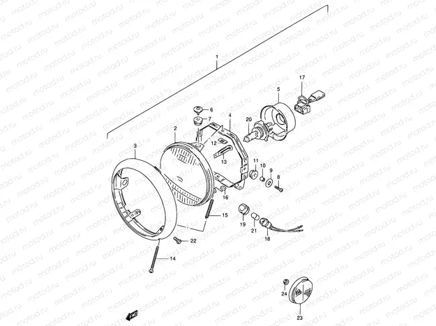 29 - HEADLAMP (MODEL S)