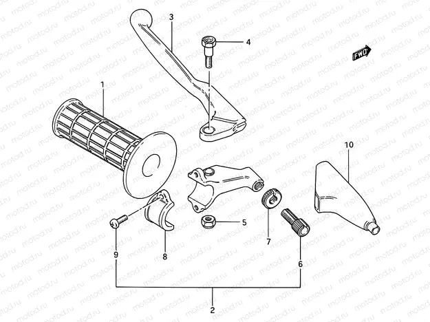 29 - LEFT HANDLE GRIP (MODEL G/H/J)