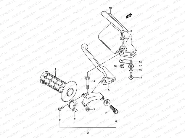 29 - LEFT KNUCKLE COVER (MODEL K/L/M)