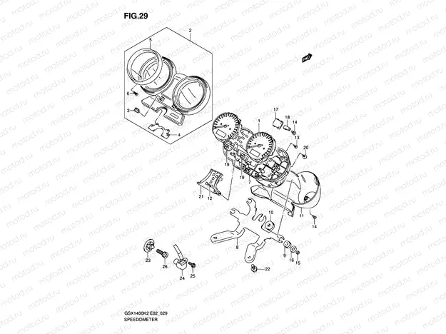29 - SPEEDOMETER (MODEL K1/K2/K3/K4)