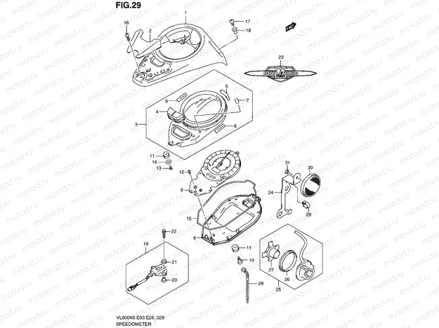 29 - SPEEDOMETER (VL800K6/TK6/CK6)