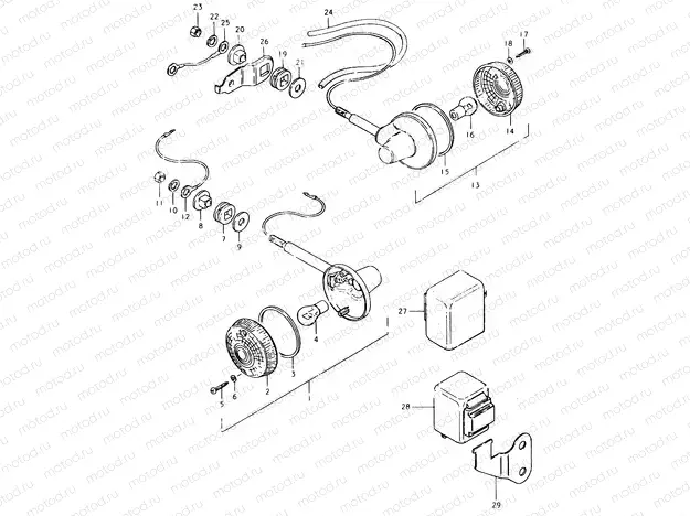 29 - TURN SIGNAL LAMP (E02, E04, E17, E34)