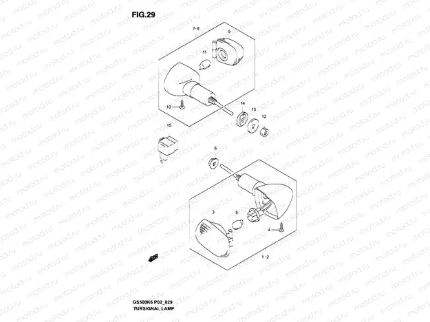 29 - TURNSIGNAL LAMP (GS500K3 P24)
