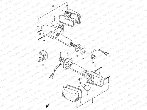 29 - TURNSIGNAL LAMP (MODEL P/R)